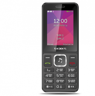 Мобильный телефон teXet TM-301 3D звук, черный