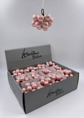 Игрушка ёлочная, СВЯЗКА 10шт шары, 2см, розовая нежность box24 /13862/