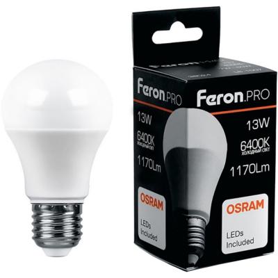 LED лампа A60/13W/6400/E27, Feron.PRO /38034/***