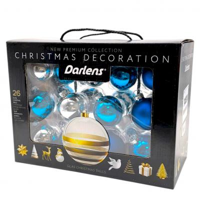 Игрушка ёлочная, уп.26шт. разноцветные, Darlens DL-DRL00663