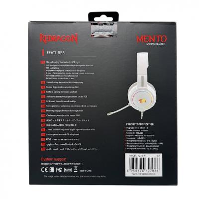 Игровая гарнитура DEFENDER/REDRAGON Mento RGB, белый