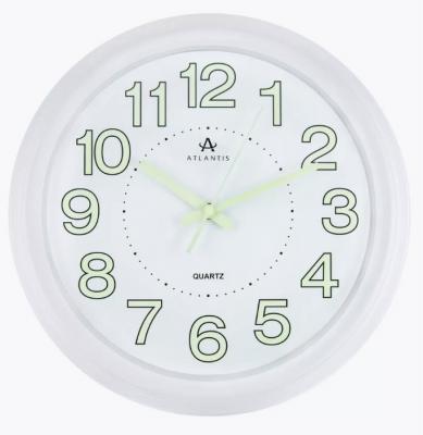 Часы настенные Atlantis 1420A10 белая рамка (white frame)•