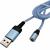 Кабель USB - Lightning 8pin, 1,0м, HOCO U90 Ingenious streamer, LED, магнит, синий
