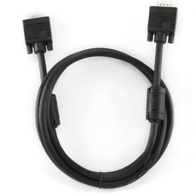 Шнур VGA(M)-VGA(M) 5,0м Premium Cablexpert CC-PPVGA-5M-B, тройной экран, черный