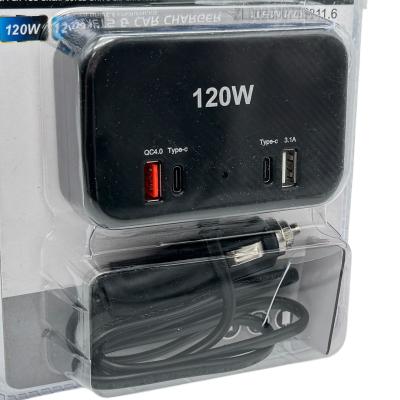 Разветвитель прикуривателя, 3 гнезда+2xUSB+2xUSB-C, OLESSON 1656
