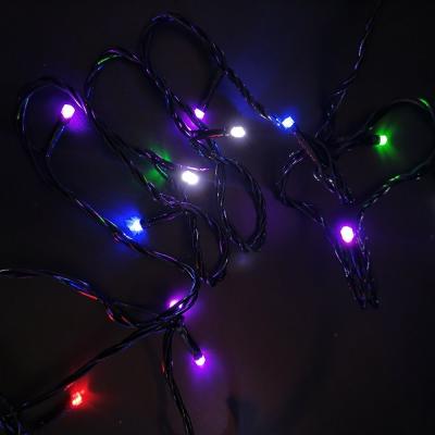 Гирлянда нитевая уличная, 20м, 160LED, RGB/2 LED мерц, Ч.П. LX-220