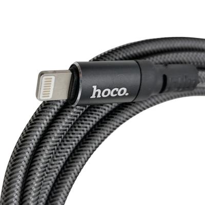 Кабель USB - Lightning 8pin, 1,2м, HOCO U63 Spirit с подсветкой, черный
