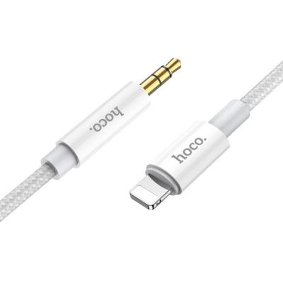 Jack 3,5mm - Lightning 1,0м HOCO UPA19, серебро 