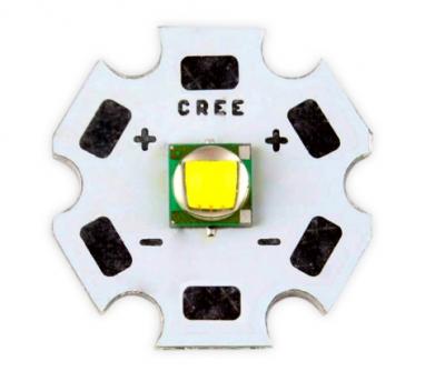 Светодиод 10W Cree XML-T6 U2 (Uпит=3.6V, 3A) на радиаторе 20мм
