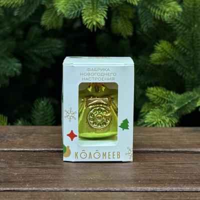 Игрушка ёлочная, 1шт. 6см. Телефон, зеленый /ФУ-184/5