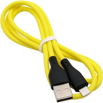 Кабель USB - Lightning 8pin, 1,0м, SmartBuy S21, 2.4A, силикон, желтый (iK-512-S21by)