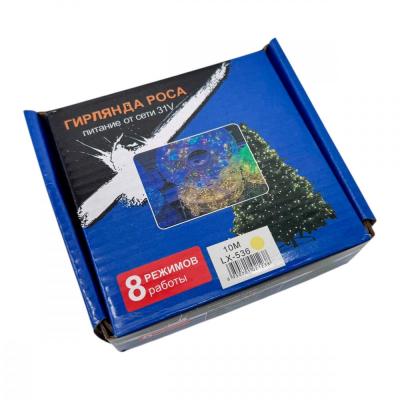 Гирлянда провол. 10м./300led, РОСА / МИШУРА З.П. т.бел. LX-536
