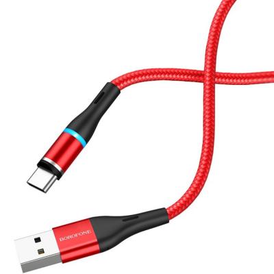 Кабель USB - Lightning 8pin, 1,2м, BOROFONE BU16 Magnetic, красный**