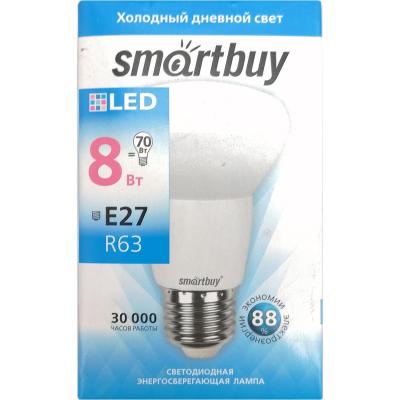 LED лампа R63/08W/6000/E27, Smartbuy