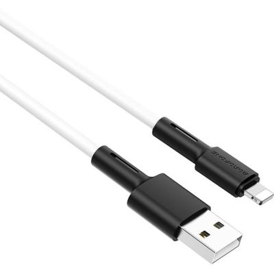 Кабель USB - Lightning 8pin, 1,0м, BOROFONE BX31 Soft silicone, силикон, белый