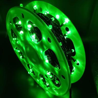 Гирлянда катушка, 50м, 240LED, 8mm, граненый, зел. LX-147