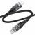 Кабель Type C - Lightning 8pin, 1,2м, HOCO U115 Transparent, 3.0A PD 20W, черный