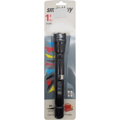 Фонарь ручной Smartbuy 1Вт черный 2AA (SBF-600-K)