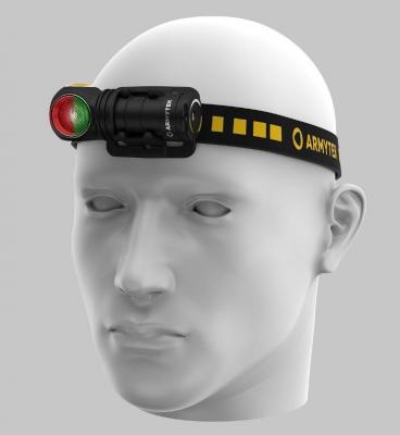 Фонарь налобный ARMYTEK WIZARD C1 WRG, белый/красный-зеленый, 1*18350
