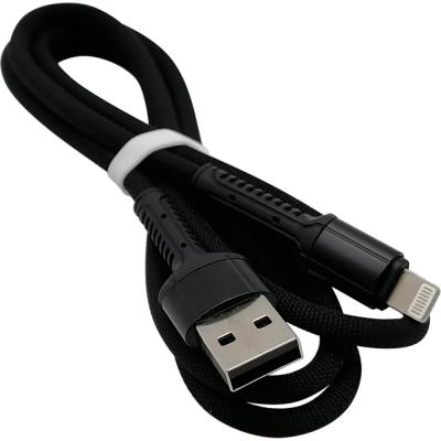 Кабель USB - Lightning 8pin, 1,0м, SmartBuy S26, 3A, нейлон, черный (iK-512-S26b)