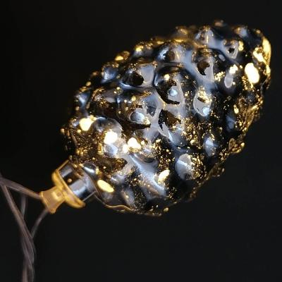 Гирлянда нитевая, 2м, 10LED, ШИШКИ, т.бел. 19-15