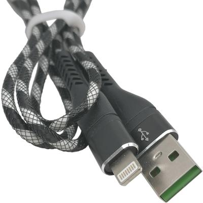 Кабель USB - Lightning 8pin, 1,0м, Smartbuy, CARBON CANDY, 2A, черный (iK-512CAC black)***