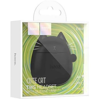 Беспроводные наушники HOCO EW45 Cat, Bluetooth, в кейсе, черный (magic cat)