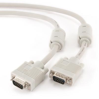 Шнур VGA(M)-VGA(M) 20м Premium Cablexpert CC-PPVGA-20M, тройной экран, серый