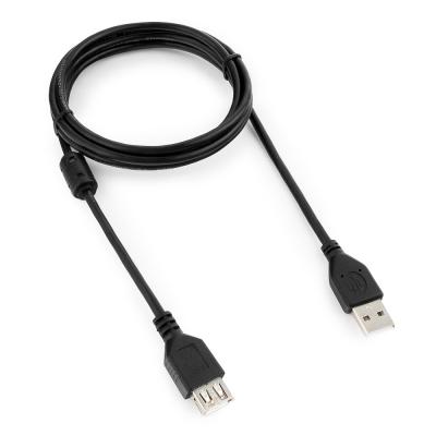 USBшт-USBгн, 3,0м, USB2.0, Cablexpert CCF-USB2-AMAF-10, AM/AF, феррит. кольцо, черный