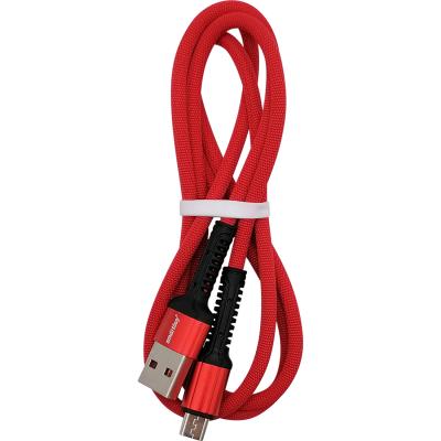 Кабель USB - micro USB, 1,0м, SmartBuy S26, 3A, нейлон, красный (iK-12-S26r)