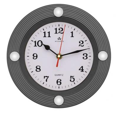Часы настенные Atlantis TLD-6054 серый (gray)