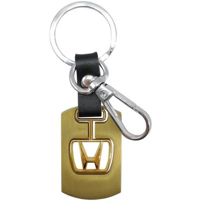 Брелок металлический с гравировкой HONDA хром с позолотой /14500/