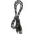 Кабель USB - Lightning 8pin, 1,0м, Smartbuy, CARBON CANDY, 2A, черный (iK-512CAC black)***