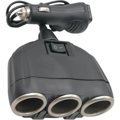 Разветвитель прикуривателя, 3 гнезда+1USB 3,1А, OLESSON 1634, вольтметр, с выкл