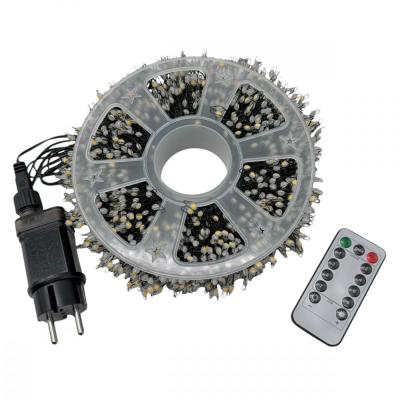 Гирлянда провол. 50м, 1500LED РОСА / МИШУРА т.бел LX-629 пульт IP44+