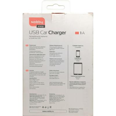 АЗУ Nobby ENERGY AC-001 USB 1A+кабель iPhone/iPad (8pin)  белый***