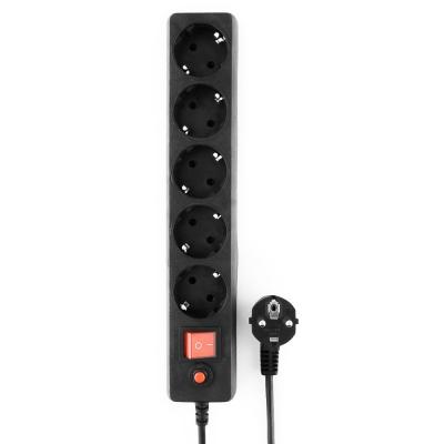 Сетевой фильтр ГАРНИЗОН, 1.4м, 5 розеток, черный (ECL-5-B-1.4)