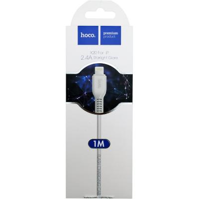 Кабель USB - Lightning 8pin, 1,0м, HOCO X20 Flash Series, белый 