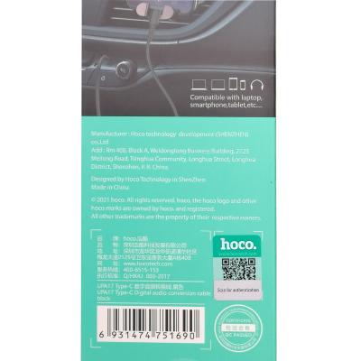 Jack 3,5mm - TYPE-C 1,0м, HOCO UPA17, черный