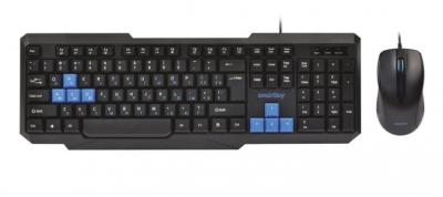 Комплект клавиатура+мышь Smartbuy 230346-KB, черно-синий, SBC-230346-KB