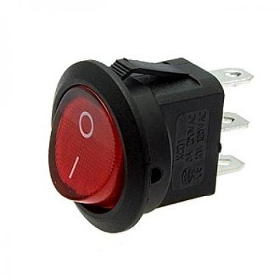 Переключатель клавишный KCD1-102-8-C3-R/3P ON-ON, красный /431029/