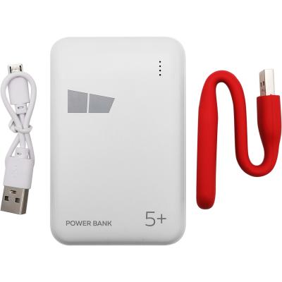 Портативный аккумулятор 5000 мАч, More choice PВ33-05 Freedom 2USB, белый***
