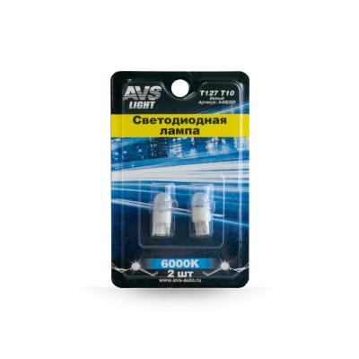 LED лампы AVS T127 T10 (W2,1x9,5d) 1SMD 3030, белый