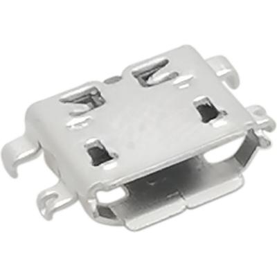 Гнездо  USB микро 5pin на плату, 4 выв. крепл.в стор. и загн, тип 9 (SINK 0.8 DIP FLAT 5P)