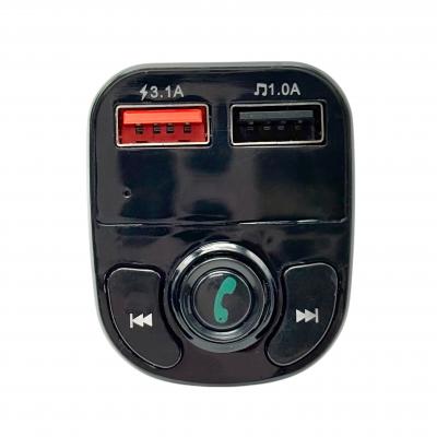 FM модулятор RECRSI CAR X8, Bluetooth, 2USB,  черный*** 