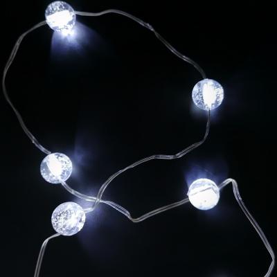 Гирлянда нитевая, 10м, 80LED, прозр/Шары бел. П.П. LX-375