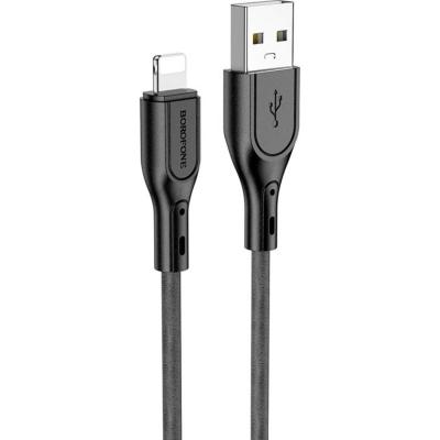 Кабель USB - Lightning 8pin, 1,0м, BOROFONE BX66 Wide way, силикон, черный