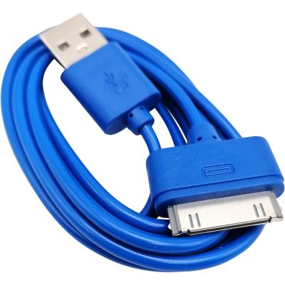 Кабель USB - iPhone 30pin, 1,2м, Smartbuy, цветной, голубой (iK-412c blue)***