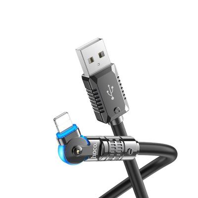 Кабель USB - Lightning 8pin, 1,2м, HOCO U118 Triumph, 2.4A, черный