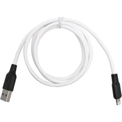 Кабель USB - Lightning 8pin, 1,0м, HOCO X21 Plus Silicone 2.4A, черный/белый